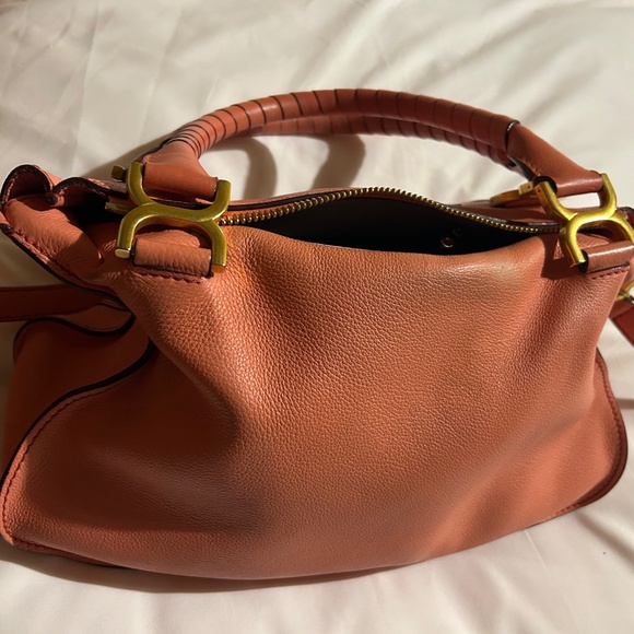 Chloe Medium Marcie Satchel Coral - Picture 13 of 16